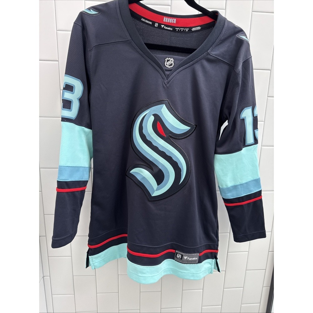 NHL Fanatics Seattle Kraken Brandon Tanev 13 Jersey Women's S Oversized Hockey